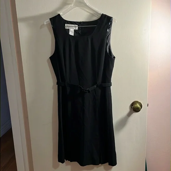 jones new york black dress Party Midi By In Black, Size: S tiered skirt that flows gracefully with every step Sleeveless Midi Shirt Dress